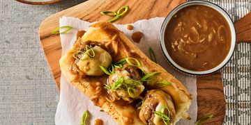 French Onion Meatball Sub
